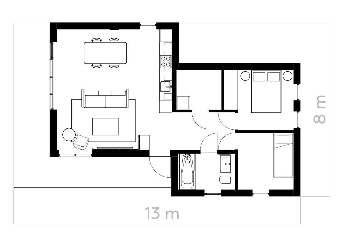 CHALET ground floor plan